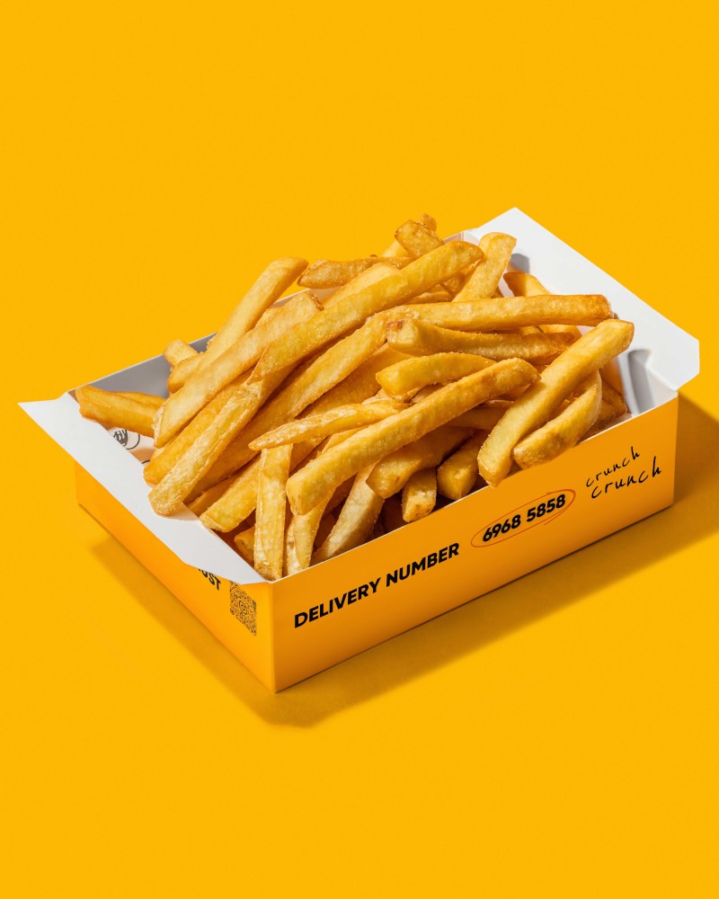 French fries in an Eat Crust box
